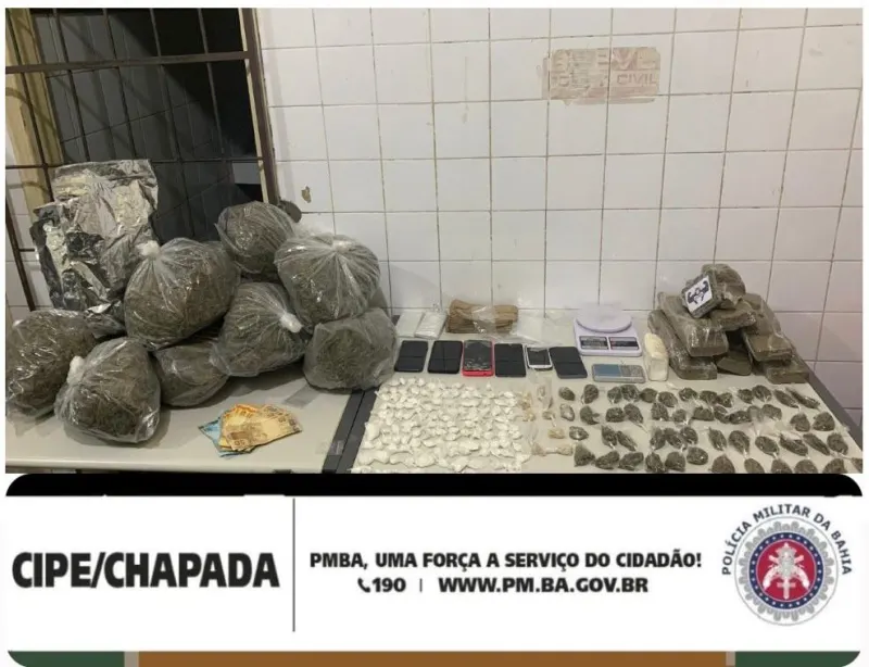 Após denúncias, anônimas, Policiais da CIPE Chapada apreende grande quantidade de entorpecentes em Itaberaba