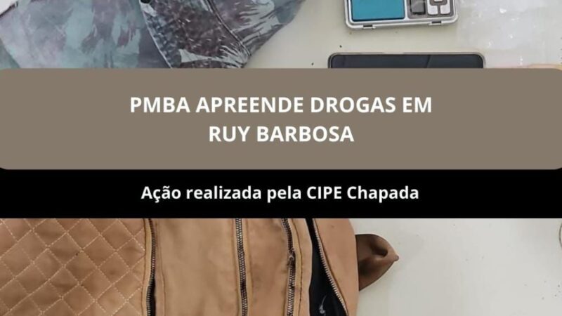 CIPE Chapada realiza apreensão de drogas no bairro Manoel Antônio em Ruy Barbosa